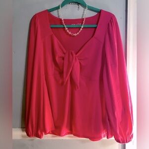 Ava and Viv Hot Pink Top 1X
